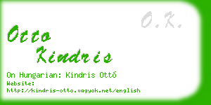 otto kindris business card